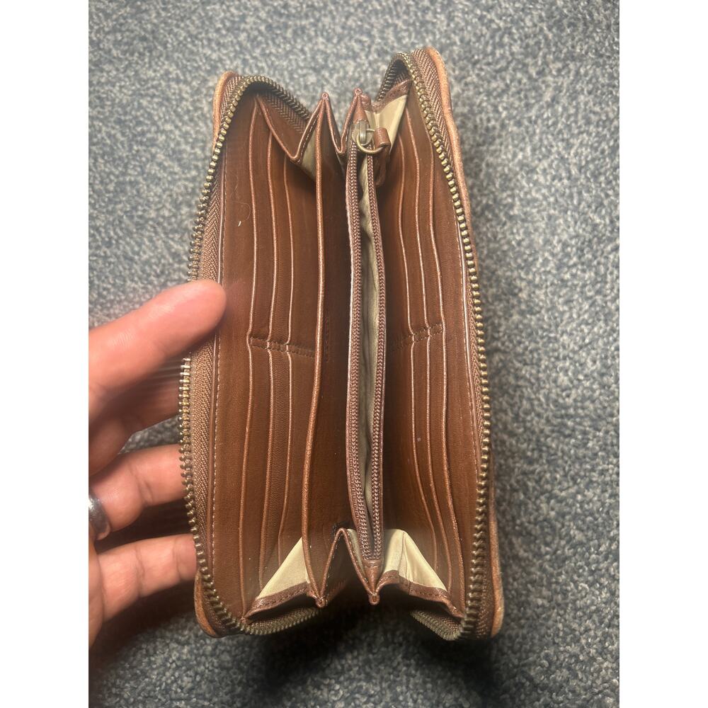 Coach Ltd Ed Multi Khaki Patchwork Accordion Zip … - image 3